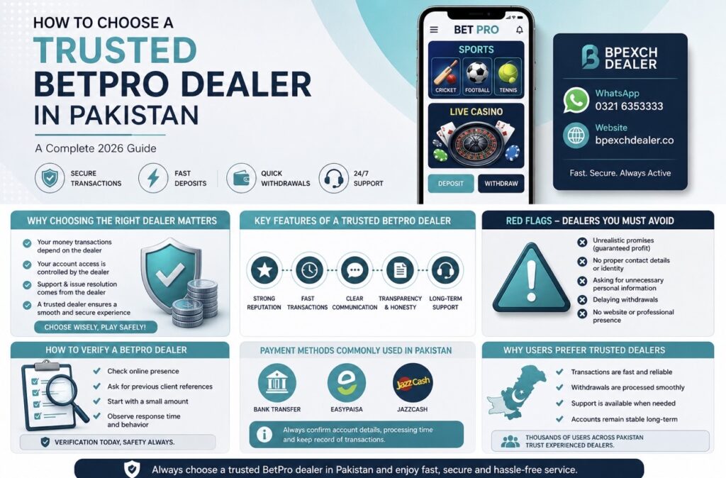 How to Choose a Trusted BetPro Dealer in Pakistan